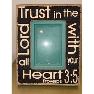 Rustic‎ Proverbs 3 5 Photo Frame Trust in the Lord Scripture Wall Art Decor